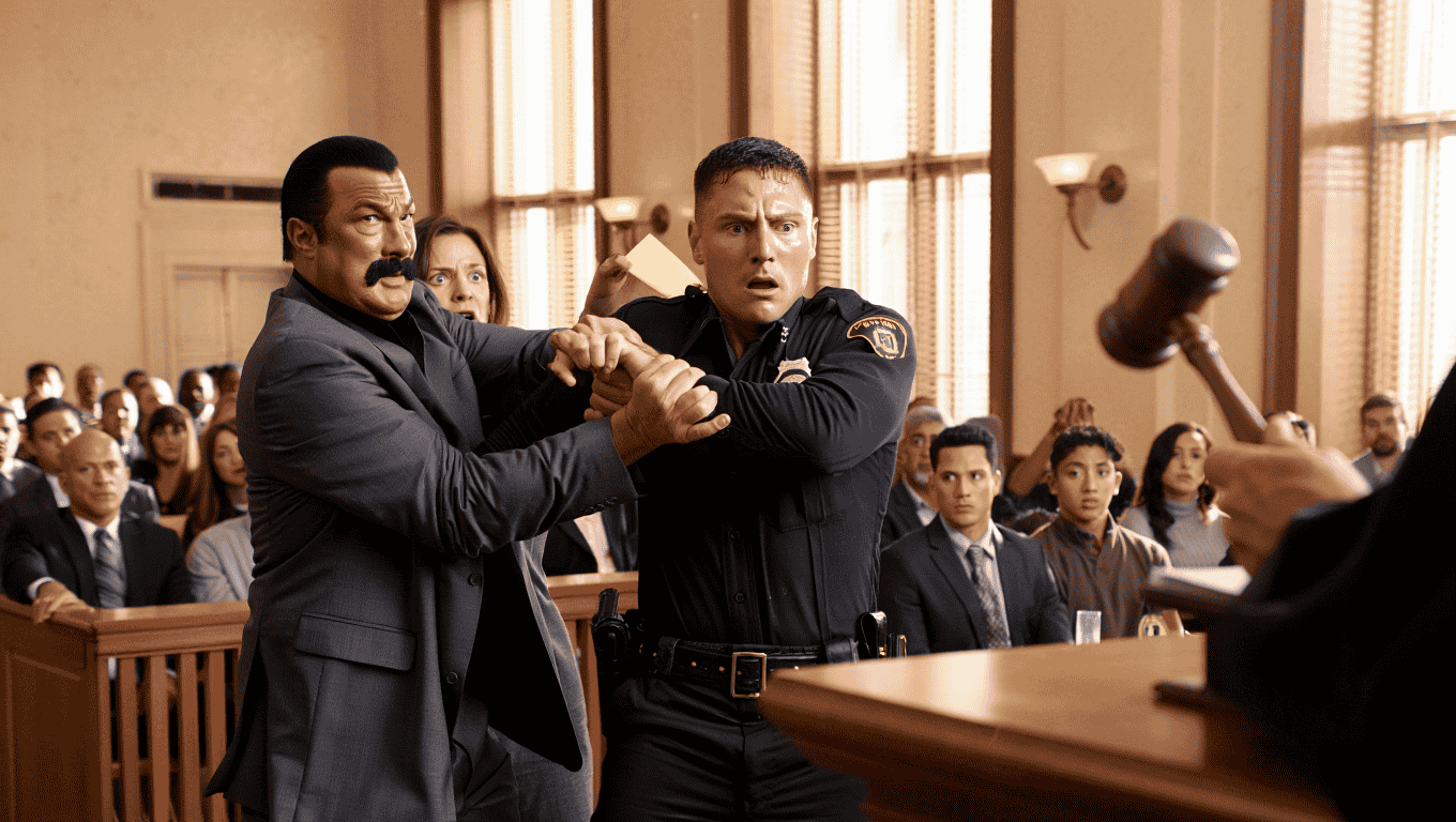 Mujer negra abofeteada en el tribunal: Seagal contraataca sin piedad