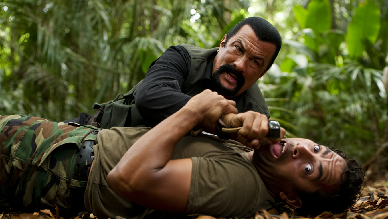 Un clan racista ataca a Steven Seagal y se arrepienten de haberse metido con el hombre equivocado