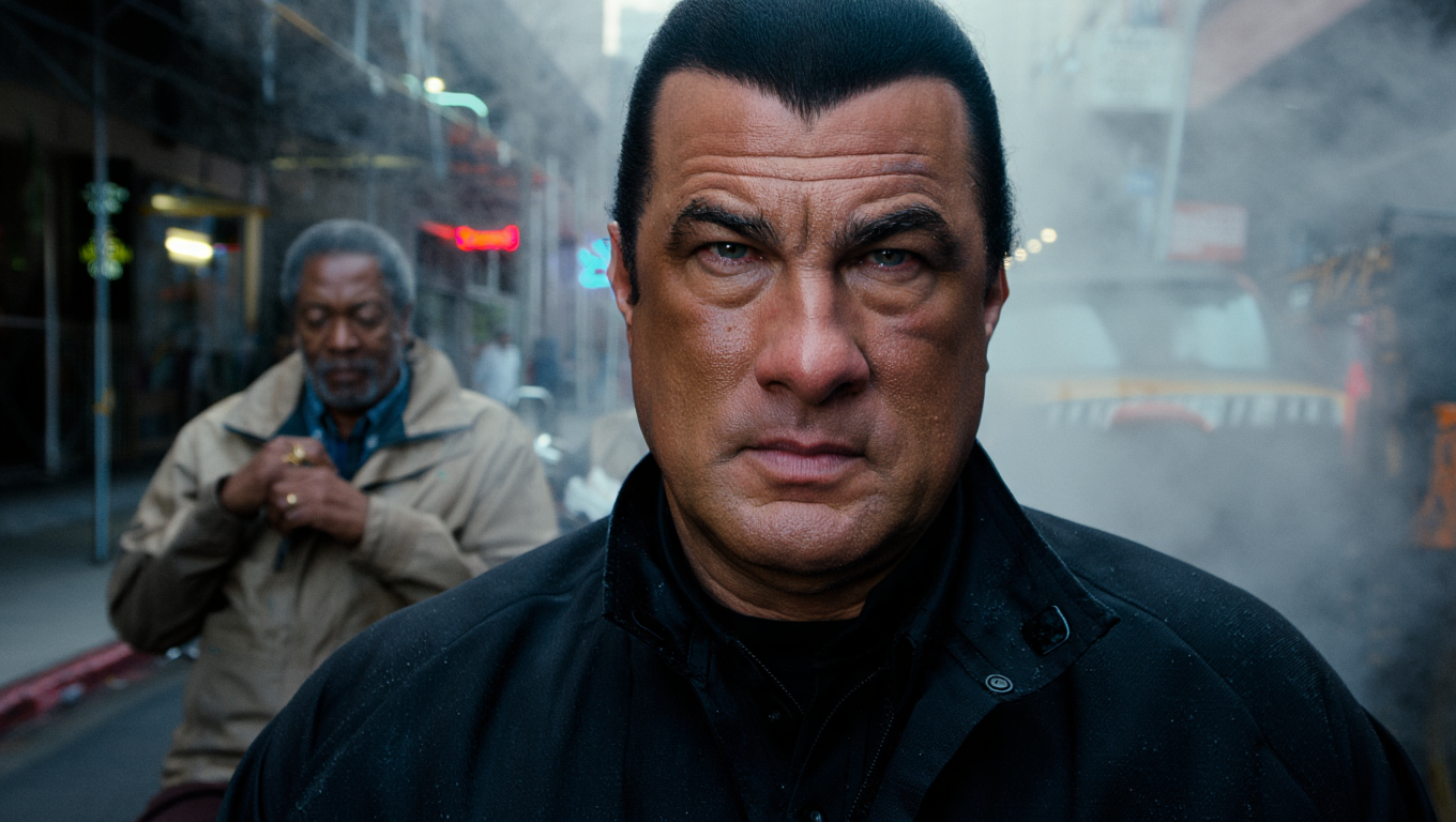 Un motociclista anciano es atacado por la policía la justicia de Steven Seagal golpea con fuerza