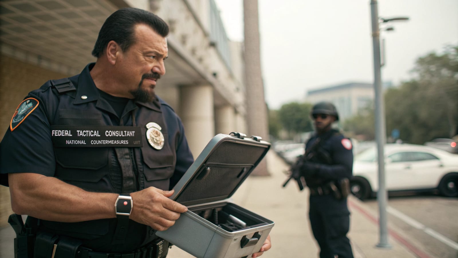 La policía detuvo a Steven Seagal en su bicicleta; no tenían idea de quién venía a buscarlo