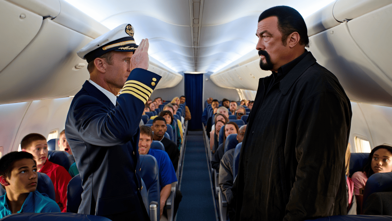 El Hombre Se Burló de Steven Seagal en el Avión… Minutos Después, el Piloto Detuvo Todo