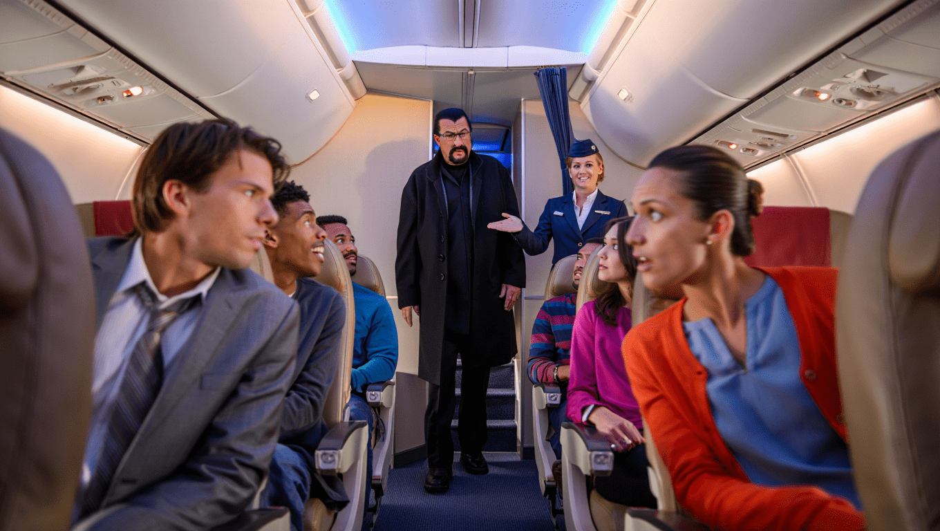 El Hombre Se Burló de Steven Seagal en el Avión… Minutos Después, el Piloto Detuvo Todo