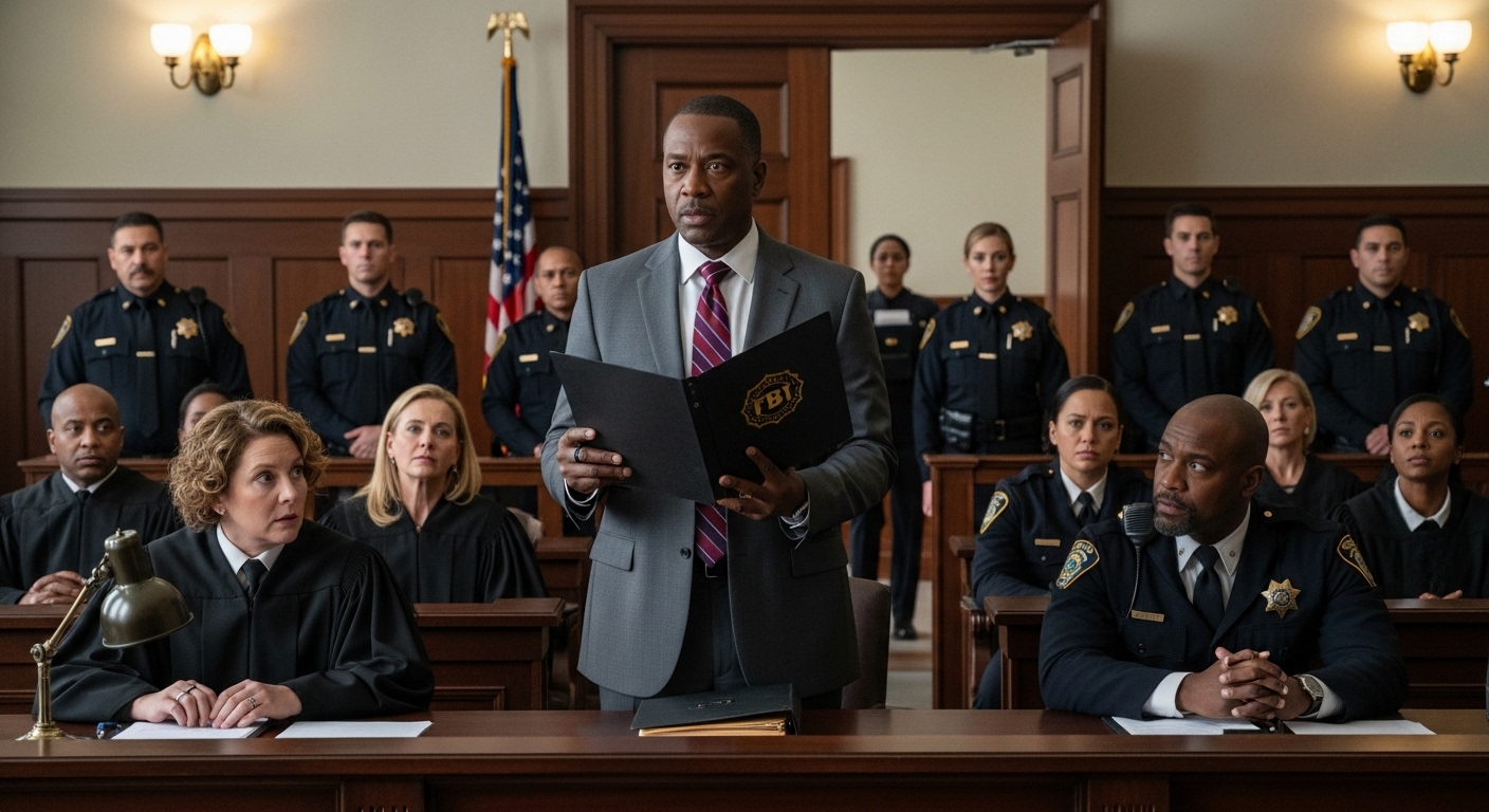 Jueces y Policías Se Burlan de Acusado Negro… Sin Saber Que Es el Director del FBI