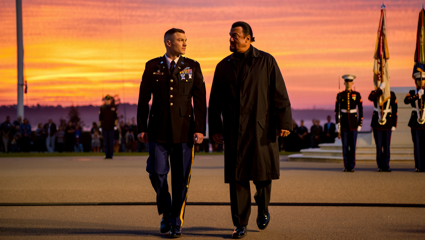 Dos guardias echaron a Steven Seagal en la graduación de un marine negro — 6 SEALs silenciaron el lugar