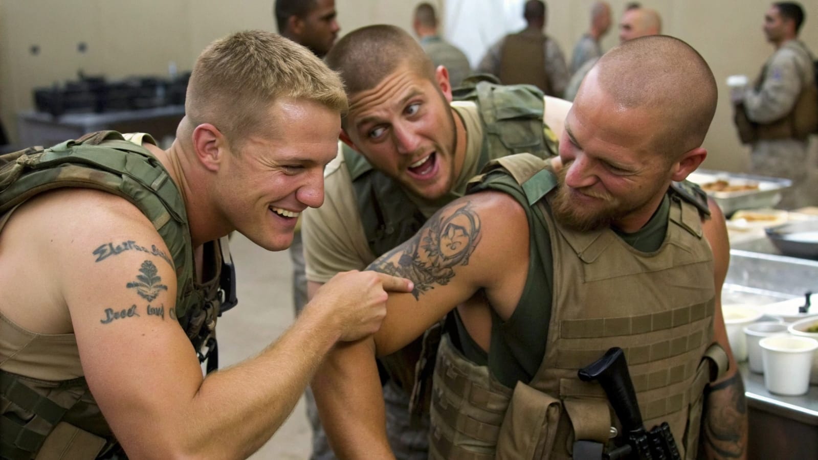 Delta Force se burla del tatuaje de un anciano — Sorprendidos cuando el general revela el suyo