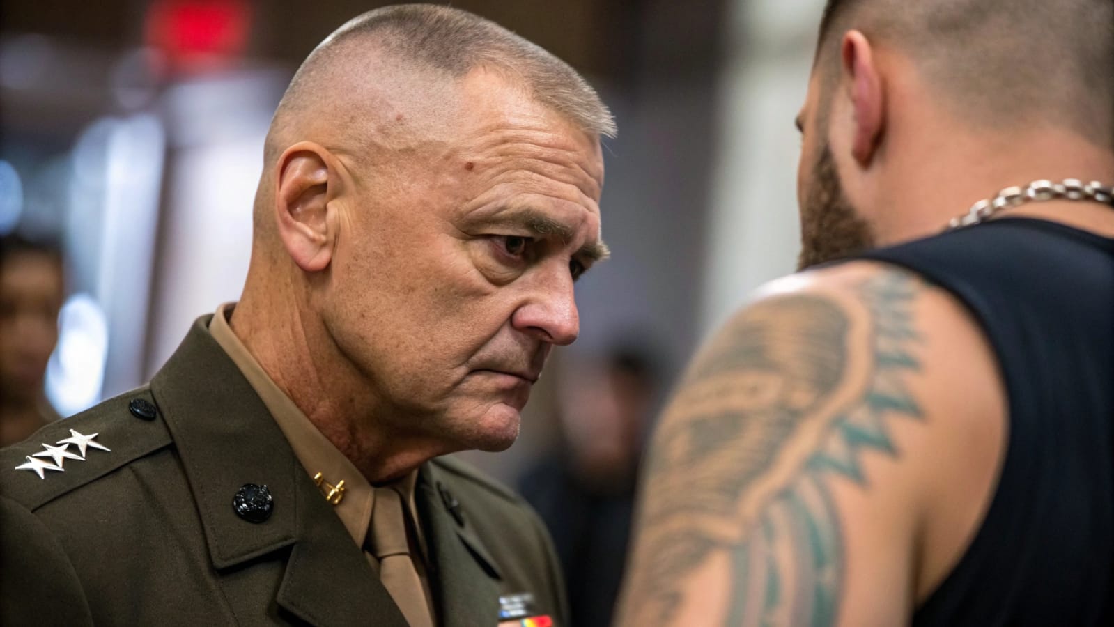 Delta Force se burla del tatuaje de un anciano — Sorprendidos cuando el general revela el suyo