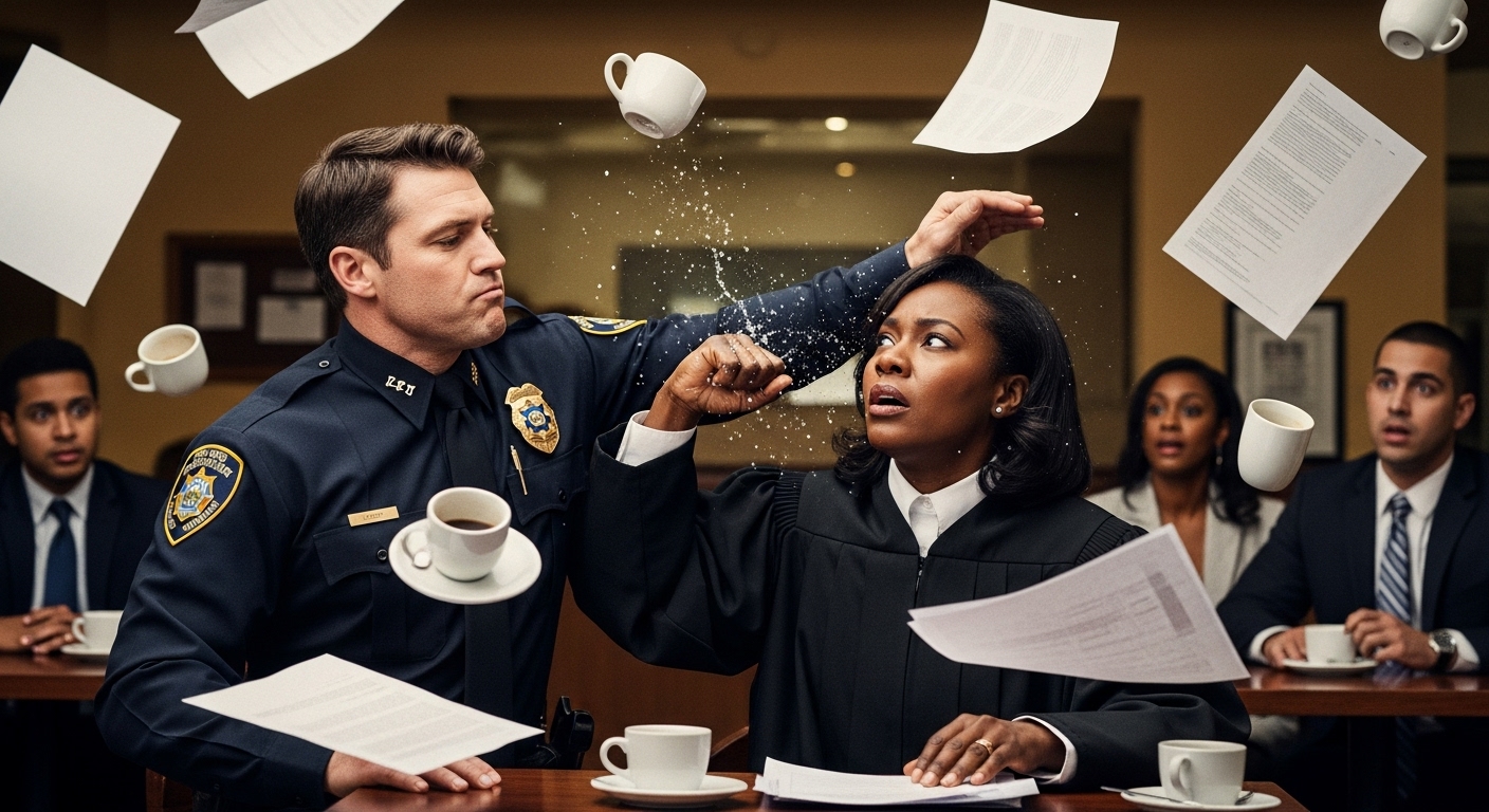 Policía Racista Abofetea a una Jueza Negra sin Saber Quién Es—Su Carrera se Derrumba al Instante